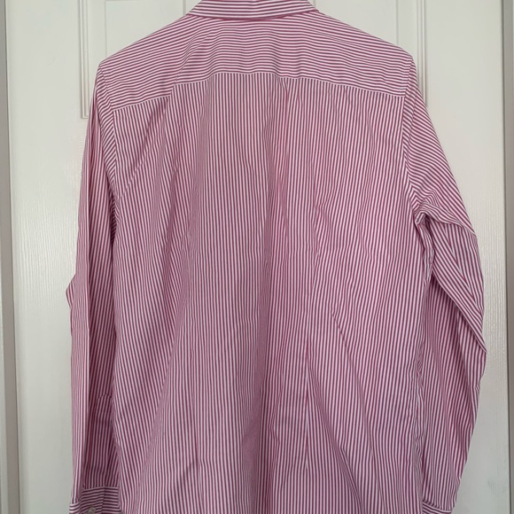 Lands End size 16 Red striped button down - Picture 4 of 4
